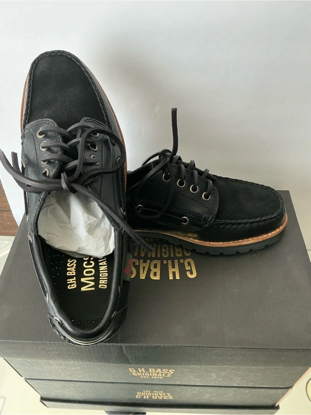 Wanderer Lug Boat Shoe - Black